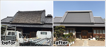 生駒市の古民家再生屋根改修工事